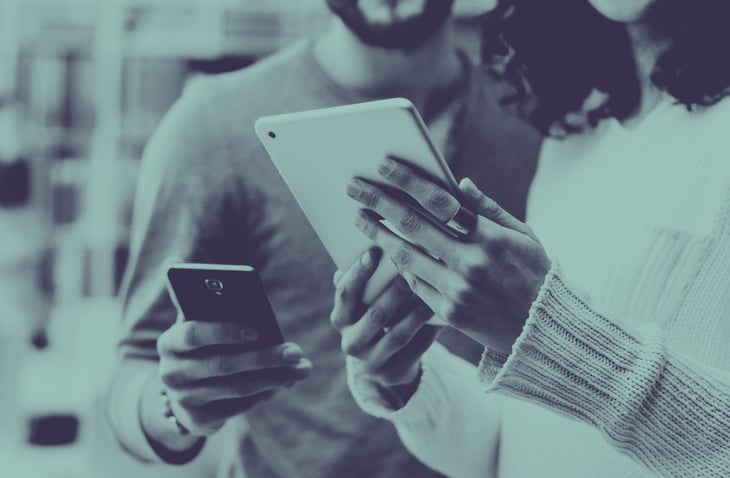 People looking at phone