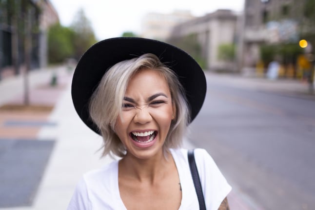 Woman laughing