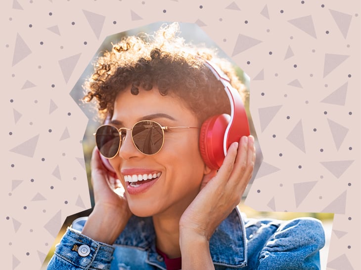 Woman listening to sound