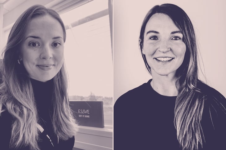 Caroline Larsson och Malin Skoog på ESSVE
