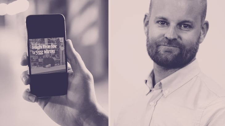 Martin Svensson, Länsförsäkringar Västerbotten, arbetar med Storykit