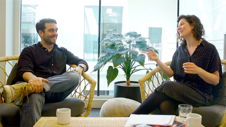 Josef Nezafat och Jonna Ekman i Storykit Talks